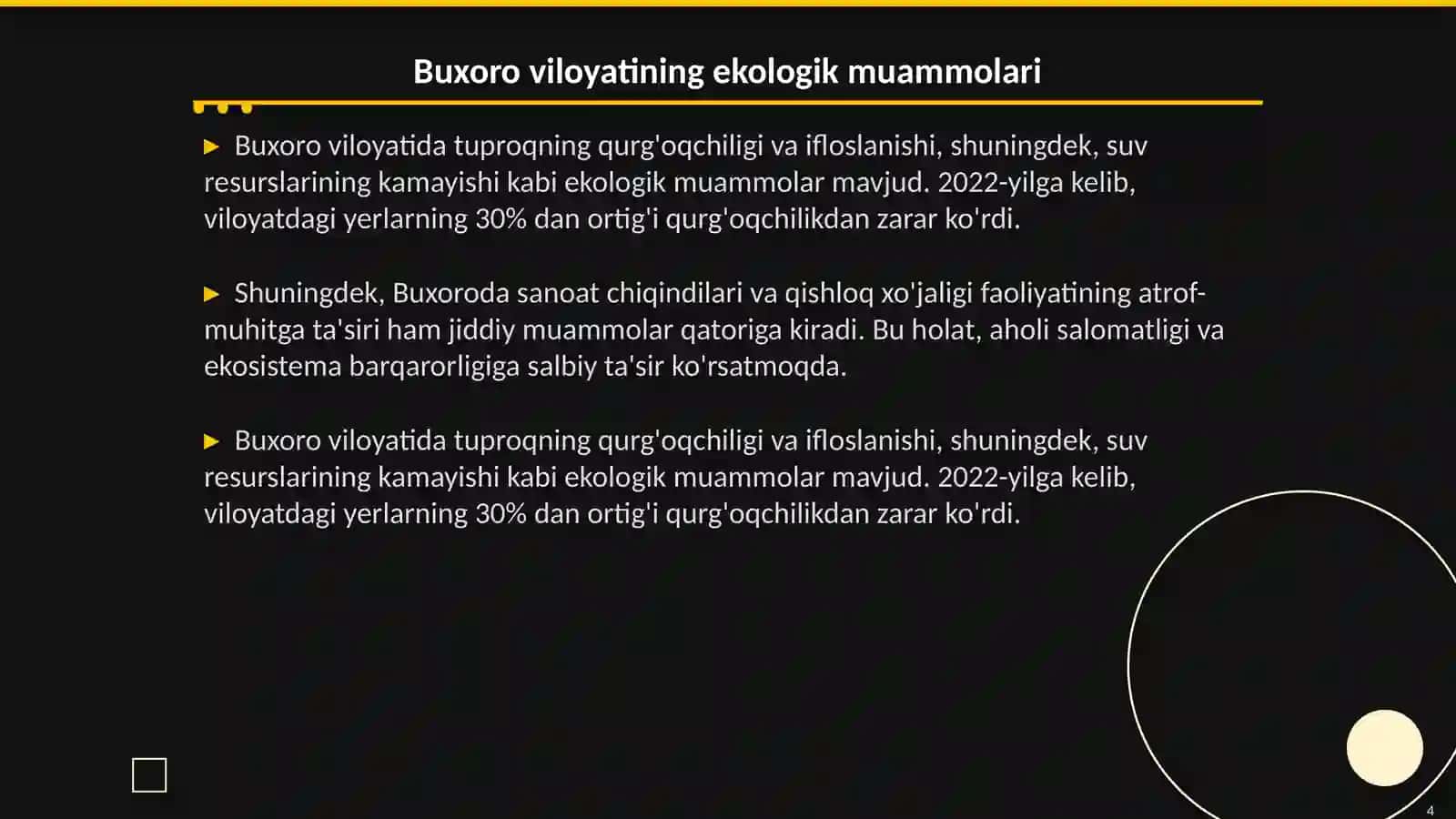 Buxoro viloyatining yashil iqtisodiyotga o’tish jarayoni 4