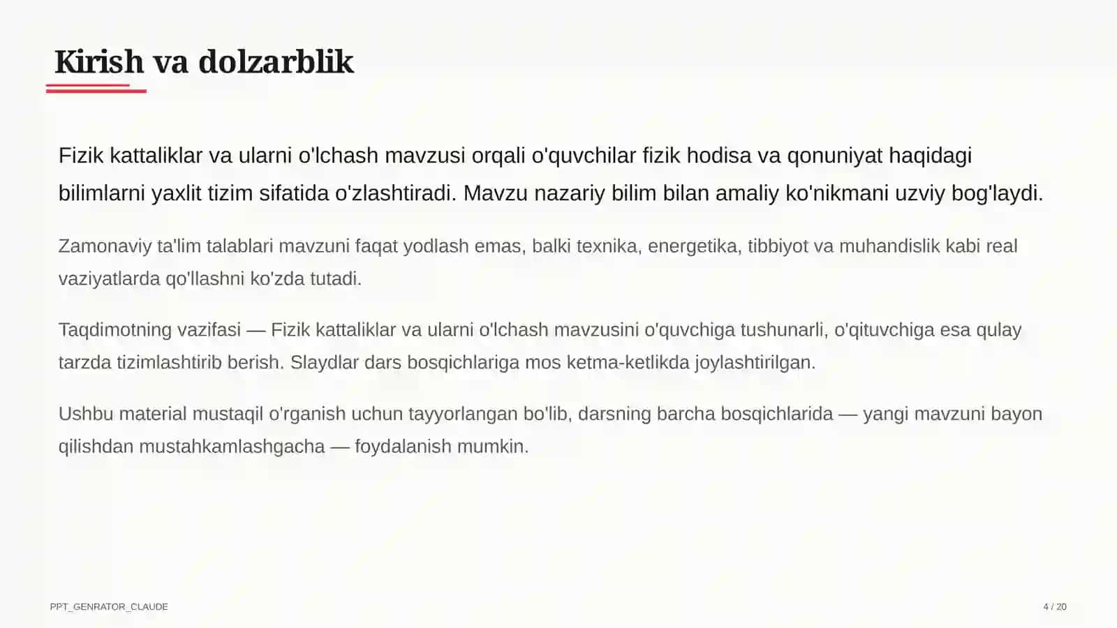 Fizik kattaliklar va ularni o'lchash (6-sinf) 4