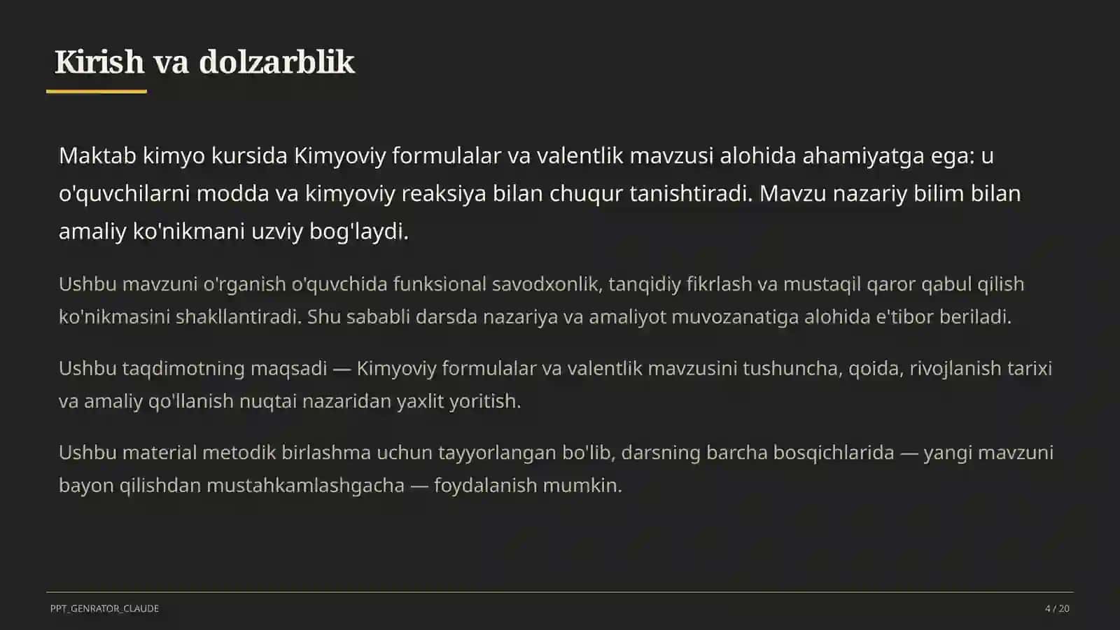 Kimyoviy formulalar va valentlik (7-sinf) 4