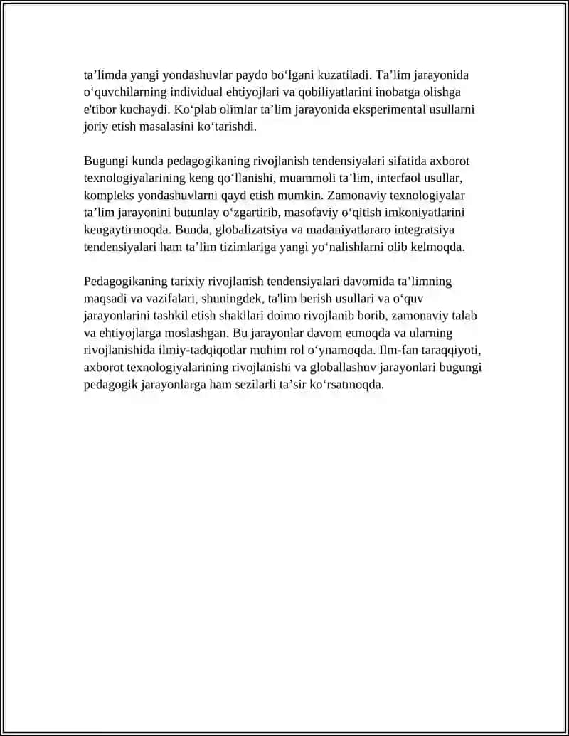 PEDAGOGIKANING TARAQIYOT TENDENSIYALARI 4