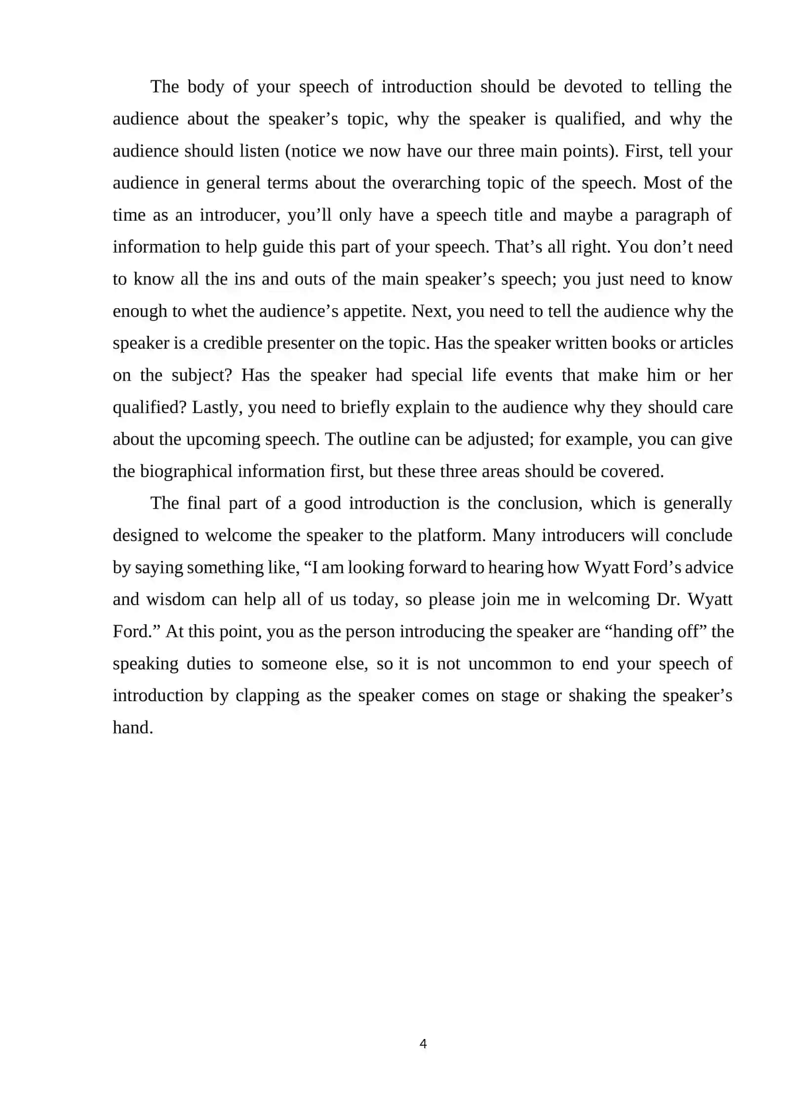 Development of Speech in Special Occasions 4