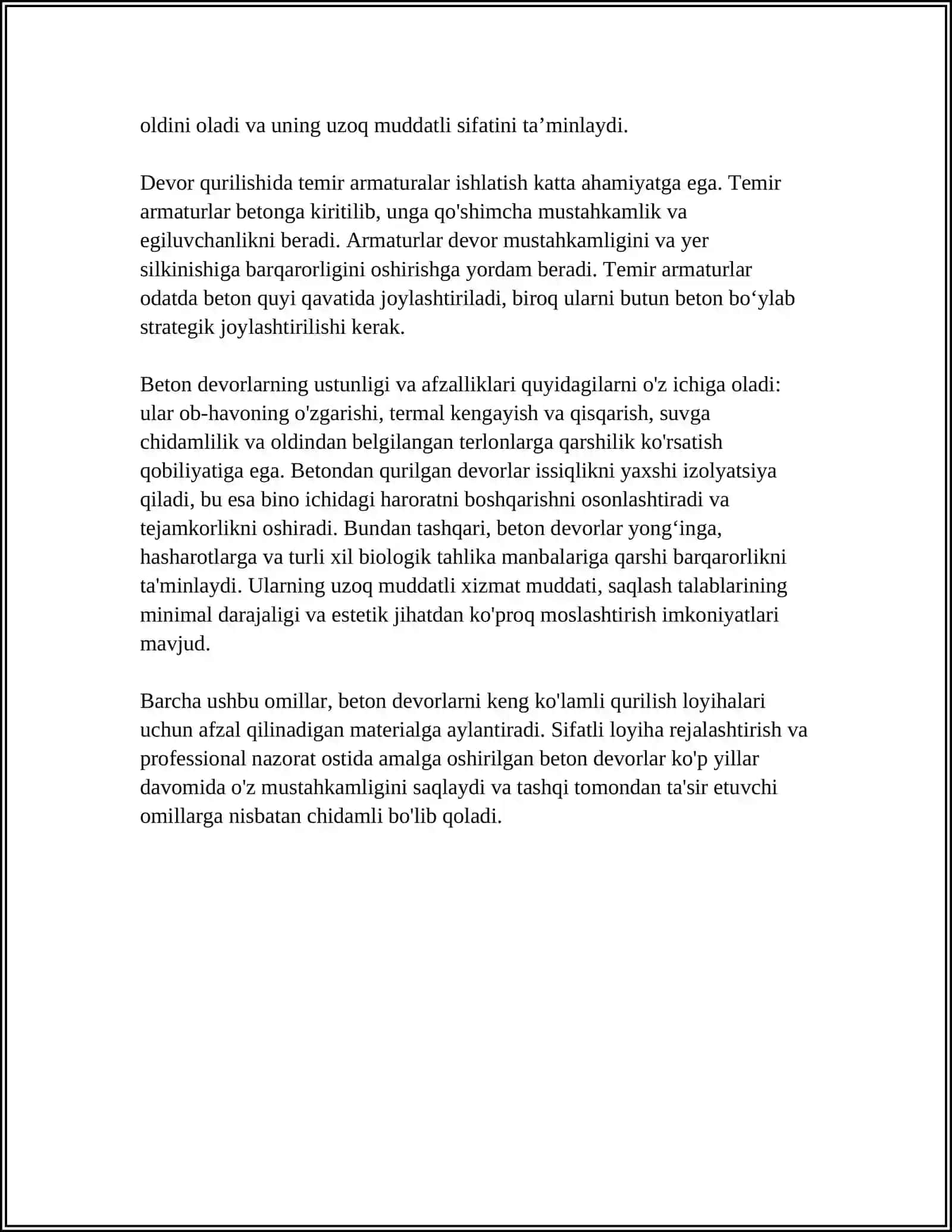 BETONDAN QILISH 4