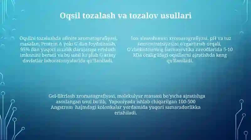 Bir hujayralilardan oqsil ishlab chiqarish biotexnologiyasi 4