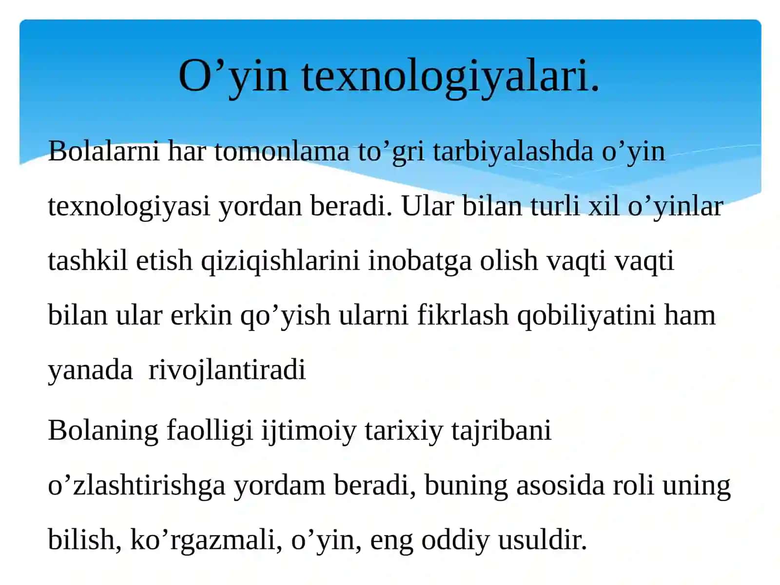 Bolalarni hartomonlama va rivojlantirish usullari 4