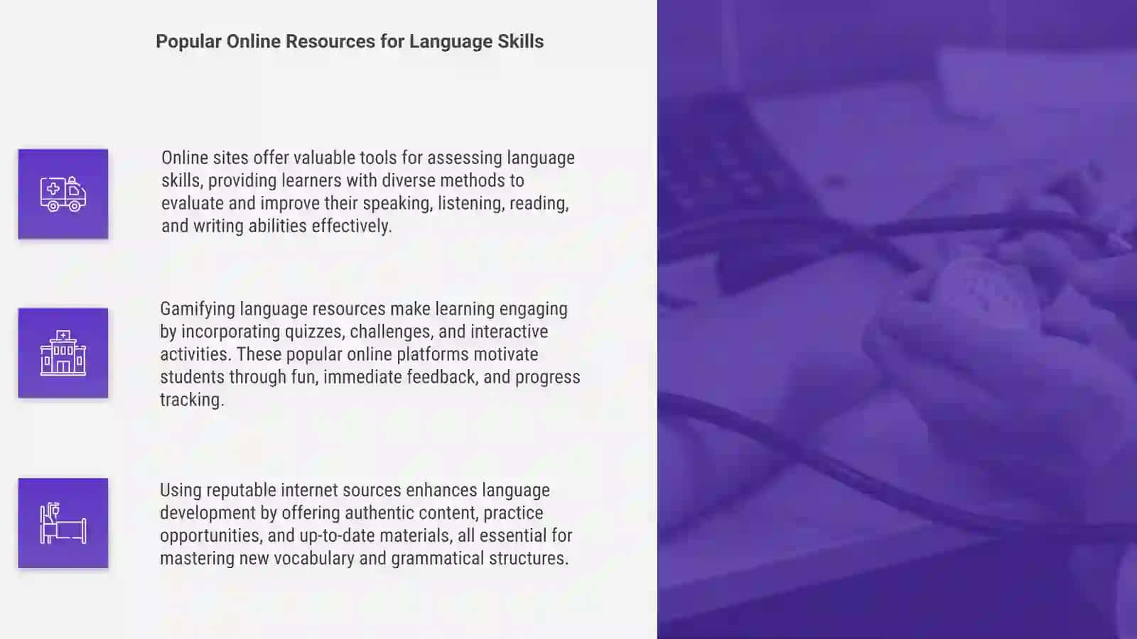 Internet sites and Gamifying materials for Language Assessment 4