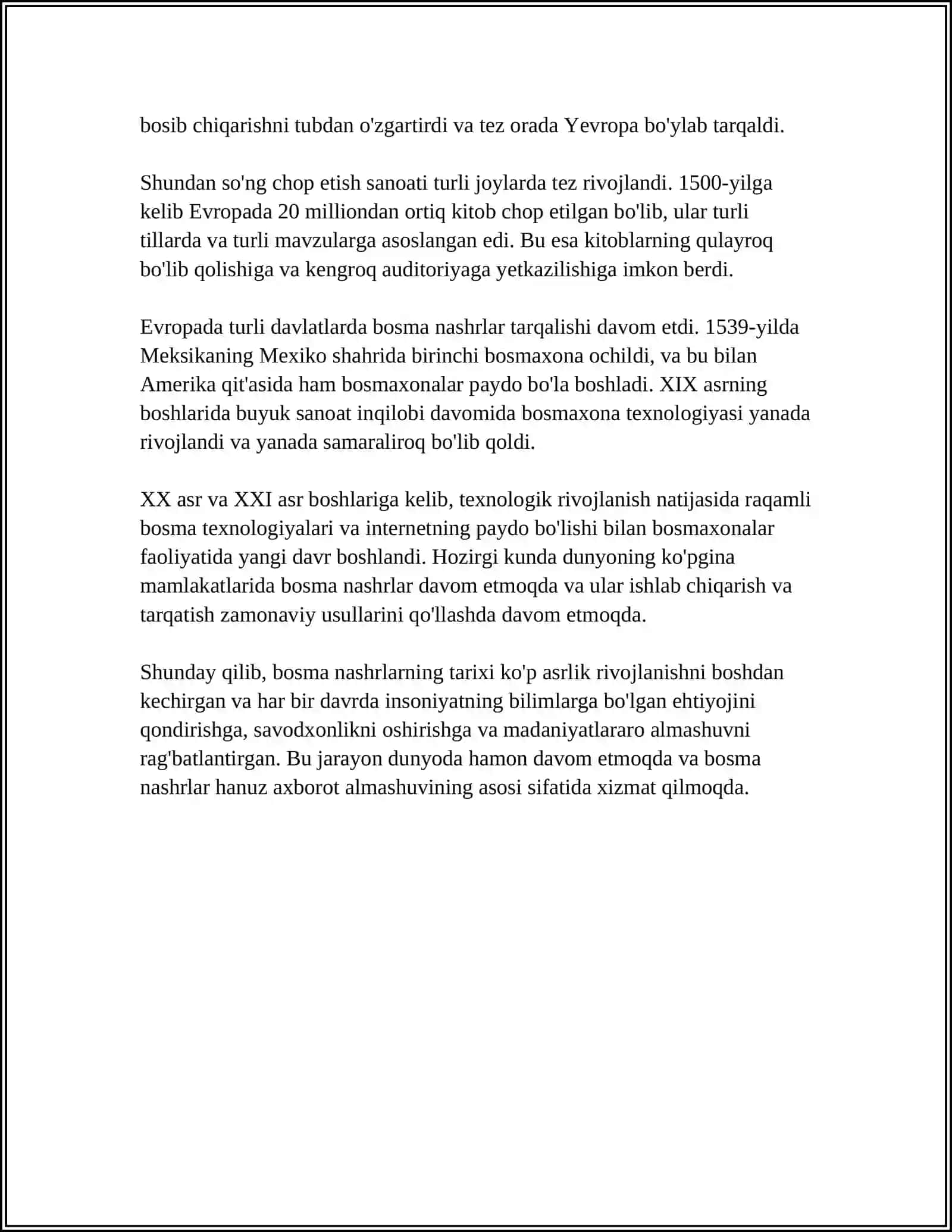 BOSMA NASHRLARNING TAQIQODI 4