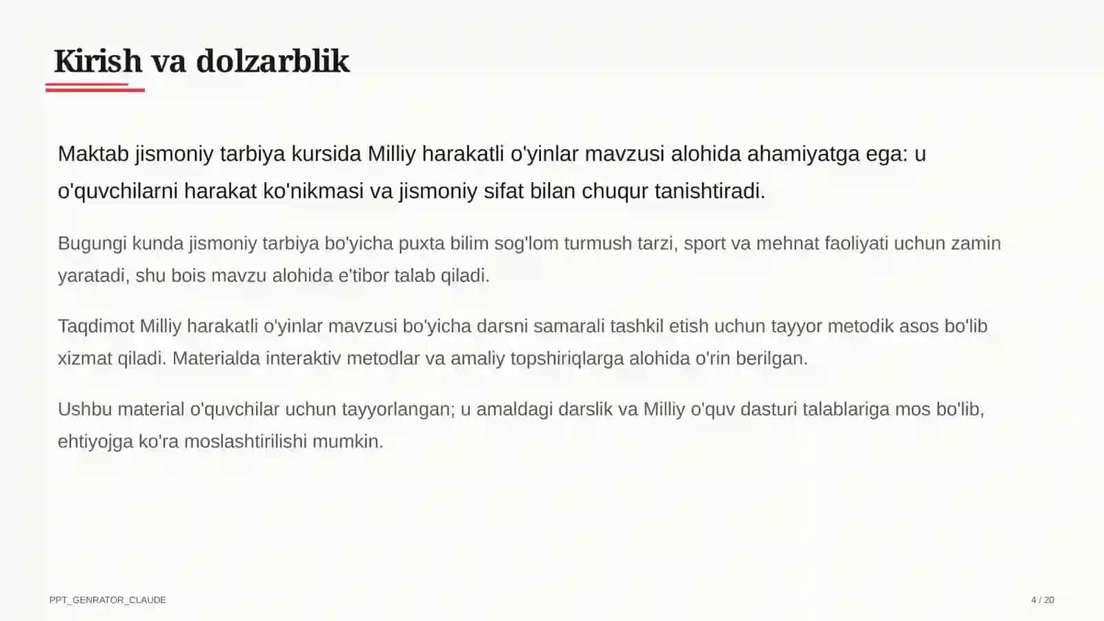Milliy harakatli o'yinlar (4-sinf) 4