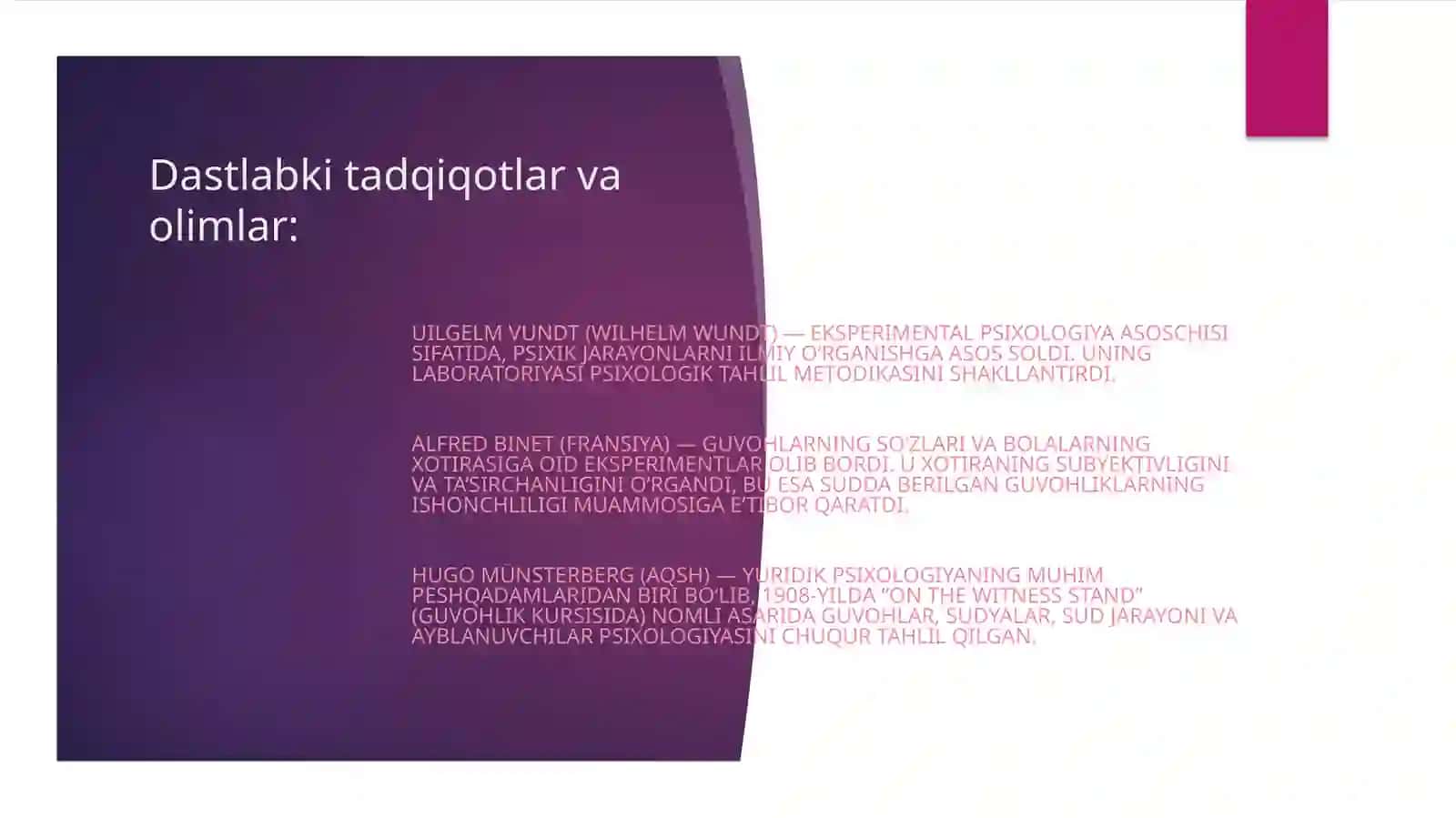 Yuridik psixologiya evolyutsiyasi 4