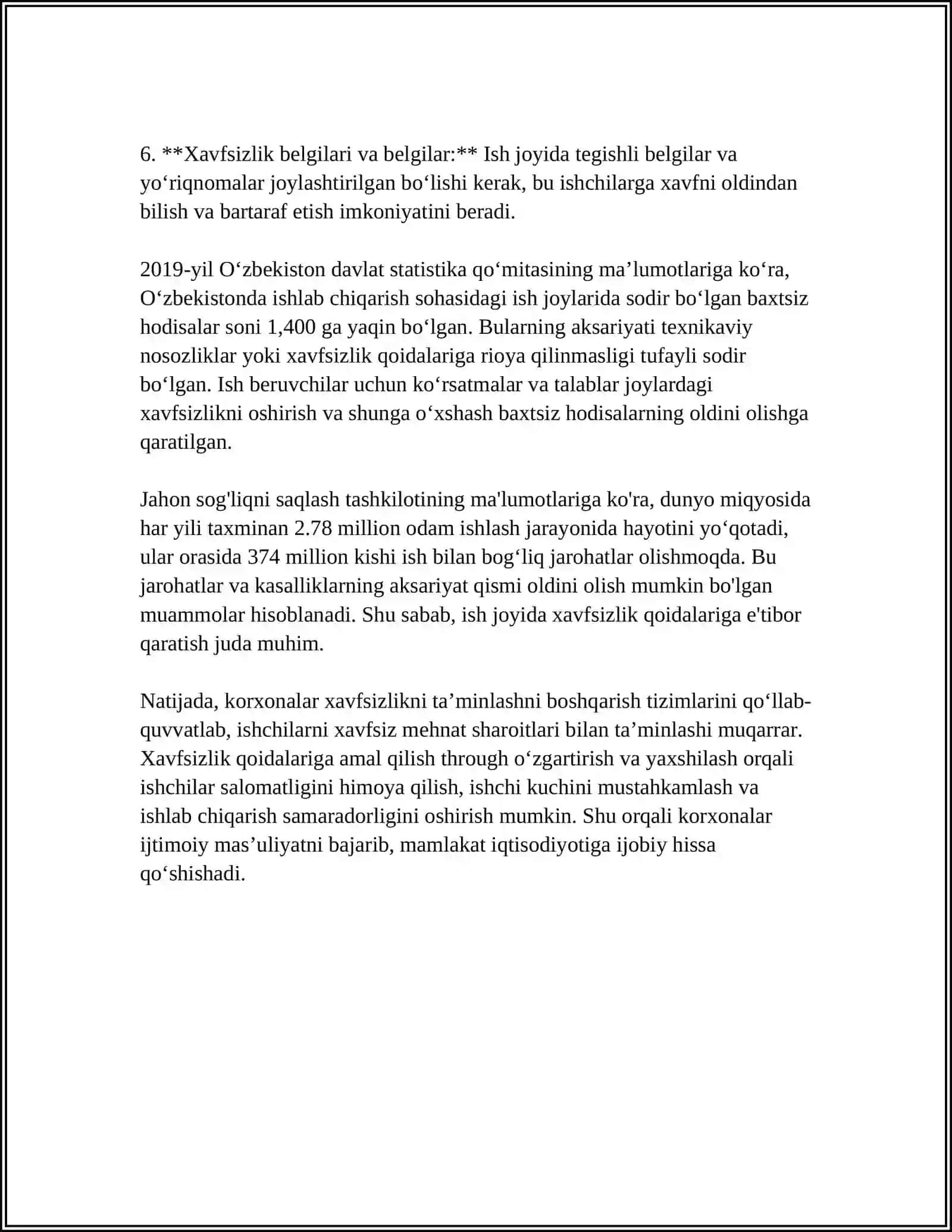 MEHNAT MUHOFAZASI TEXNIKA XAVFSIZLIGI 4