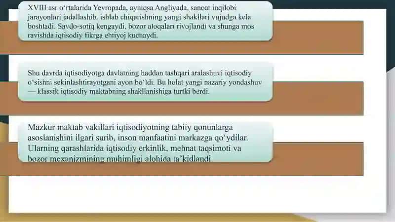 Klassik iqtisodiy maktab SLAYD                     KLASSIK IQTISODIY MAKTAB       SL;AYD 4