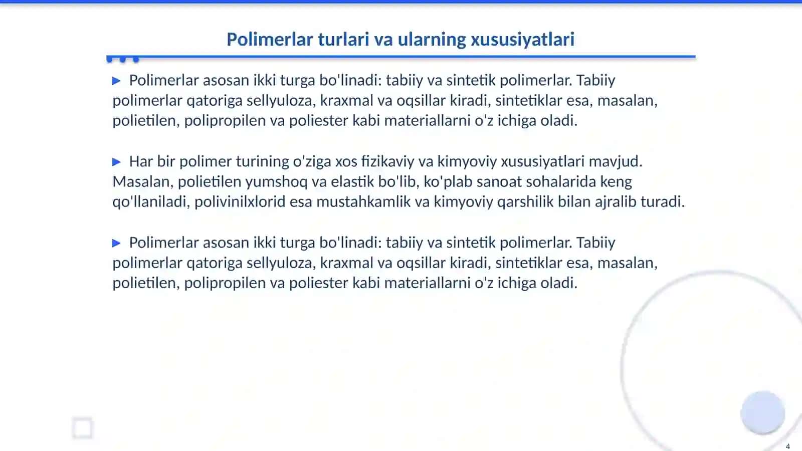 Polimerlar kimyosi fani: Tarixi va rivojlanishi 4