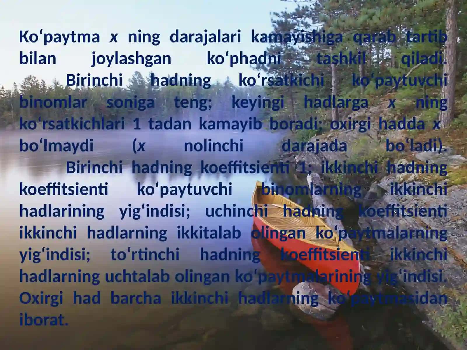 RAYIMJONOVANIGORANING MATEMATIKA FANIDAN MUSTAQILISHI SLAYTI 4