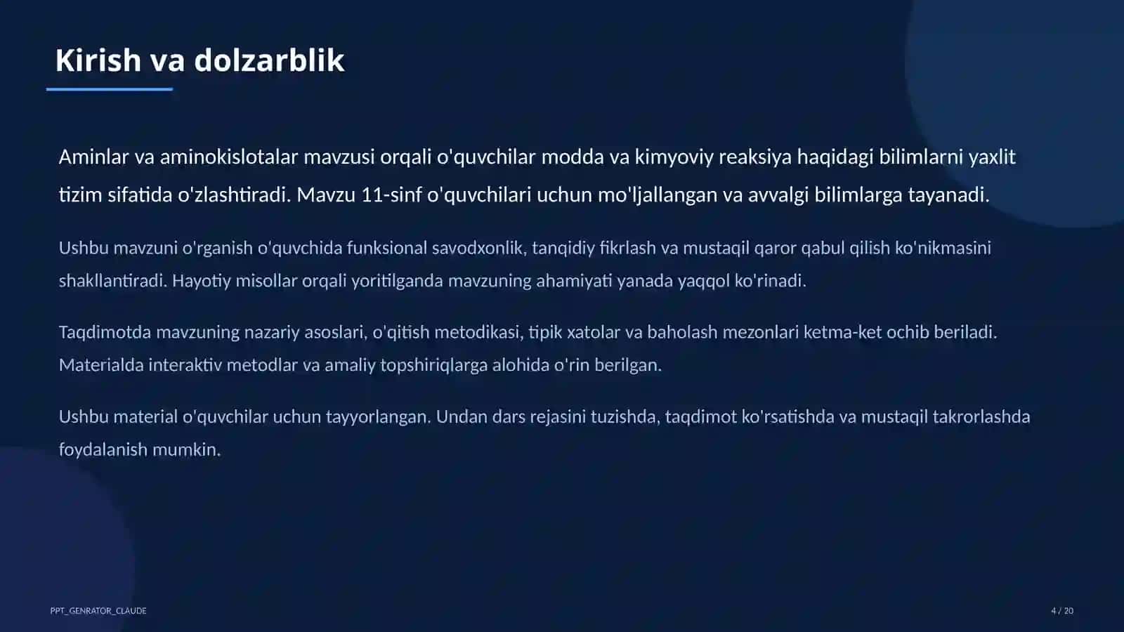 Aminlar va aminokislotalar (11-sinf) 4