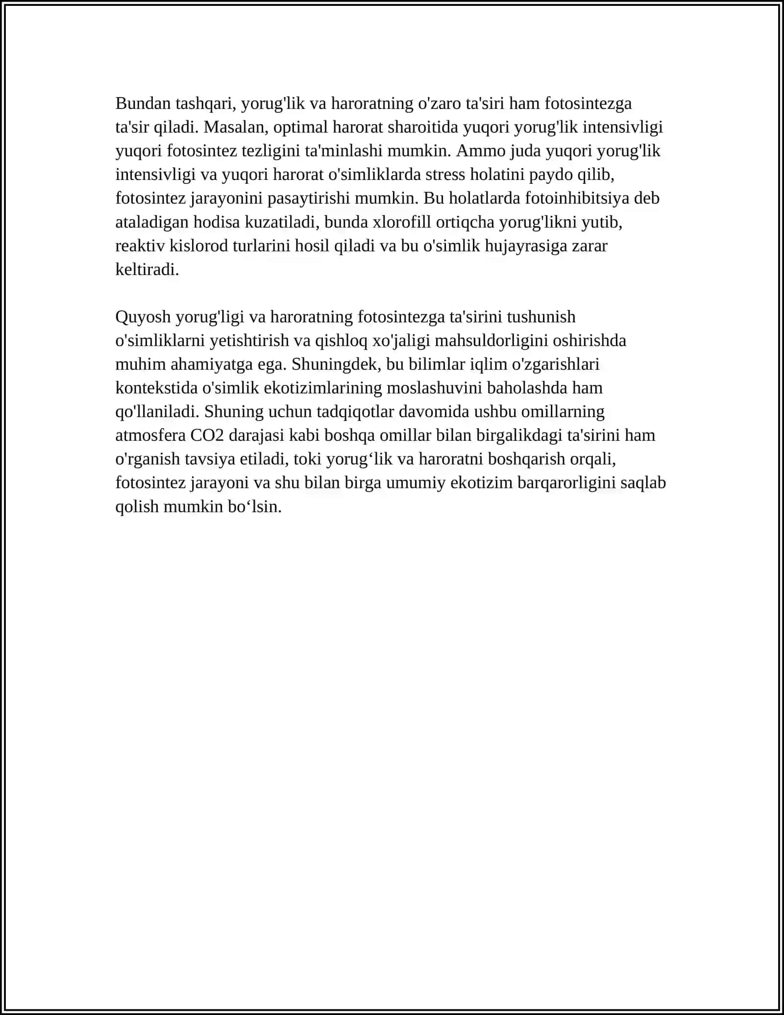 BIOLOGIYA FANIDAN LOYIHA ISHI 3-CHORAK 4