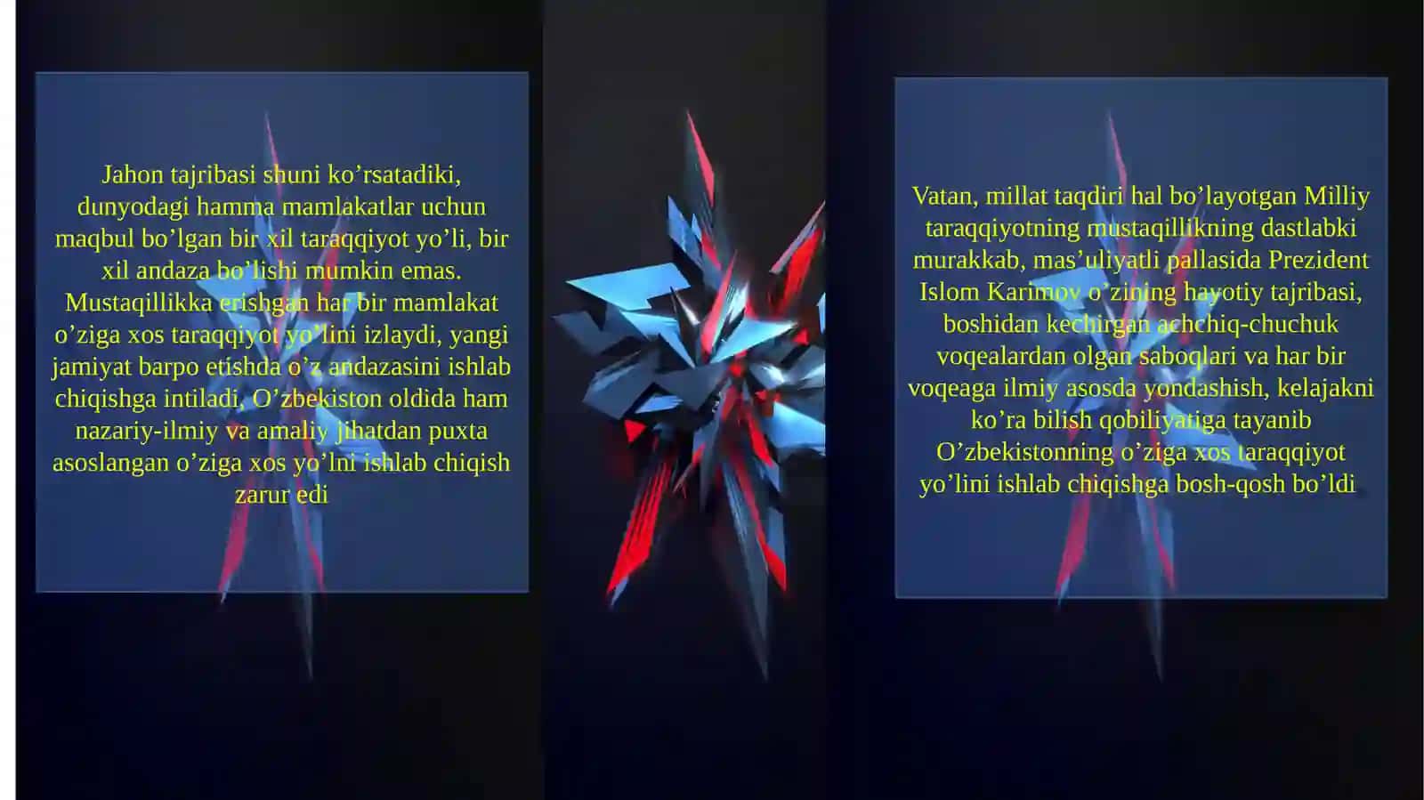 O'zbekistonning o'z taraqqiyot yo'li 4