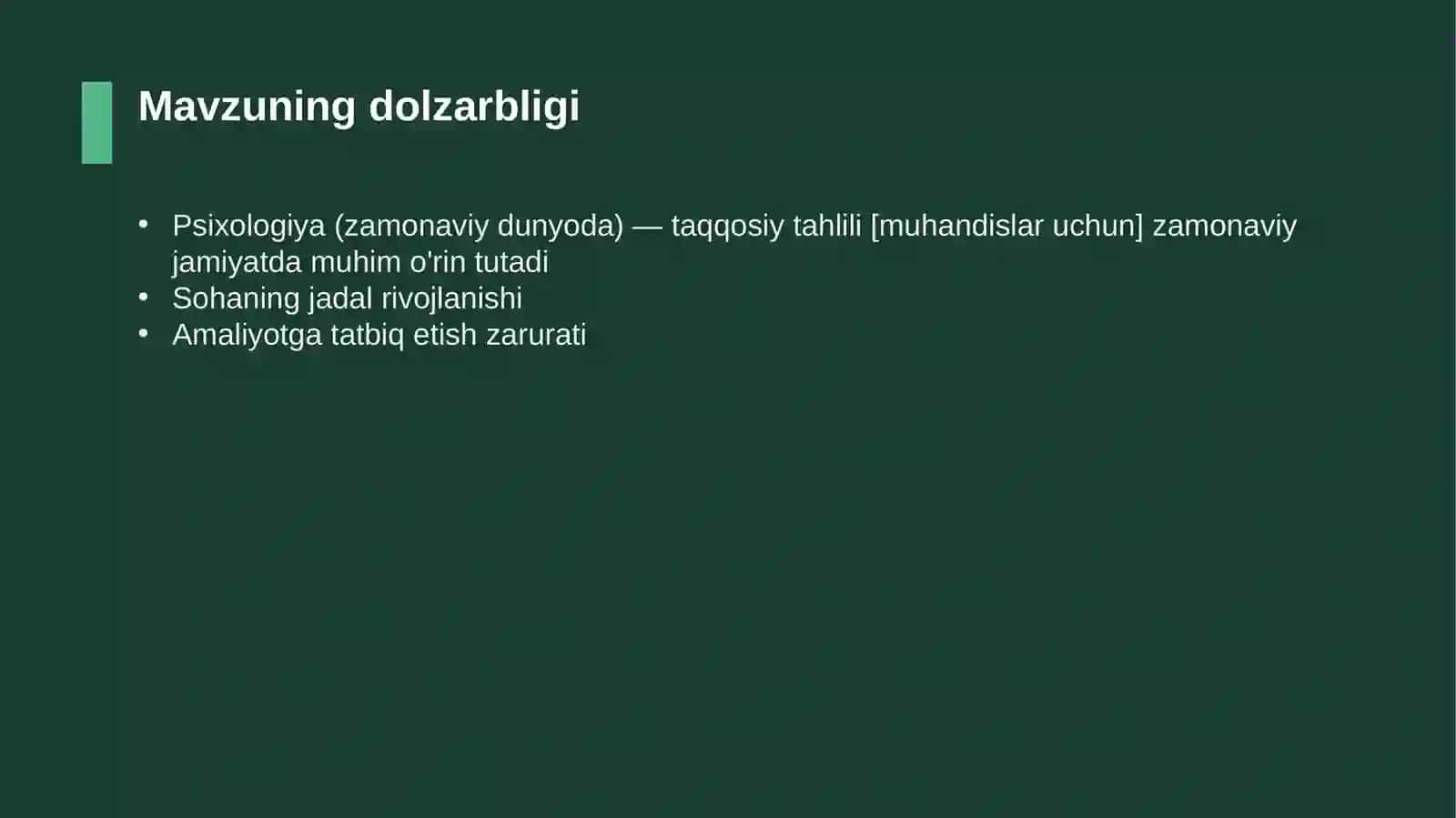 Psixologiya (zamonaviy dunyoda) — taqqosiy tahlili [muhandislar uchun] 4