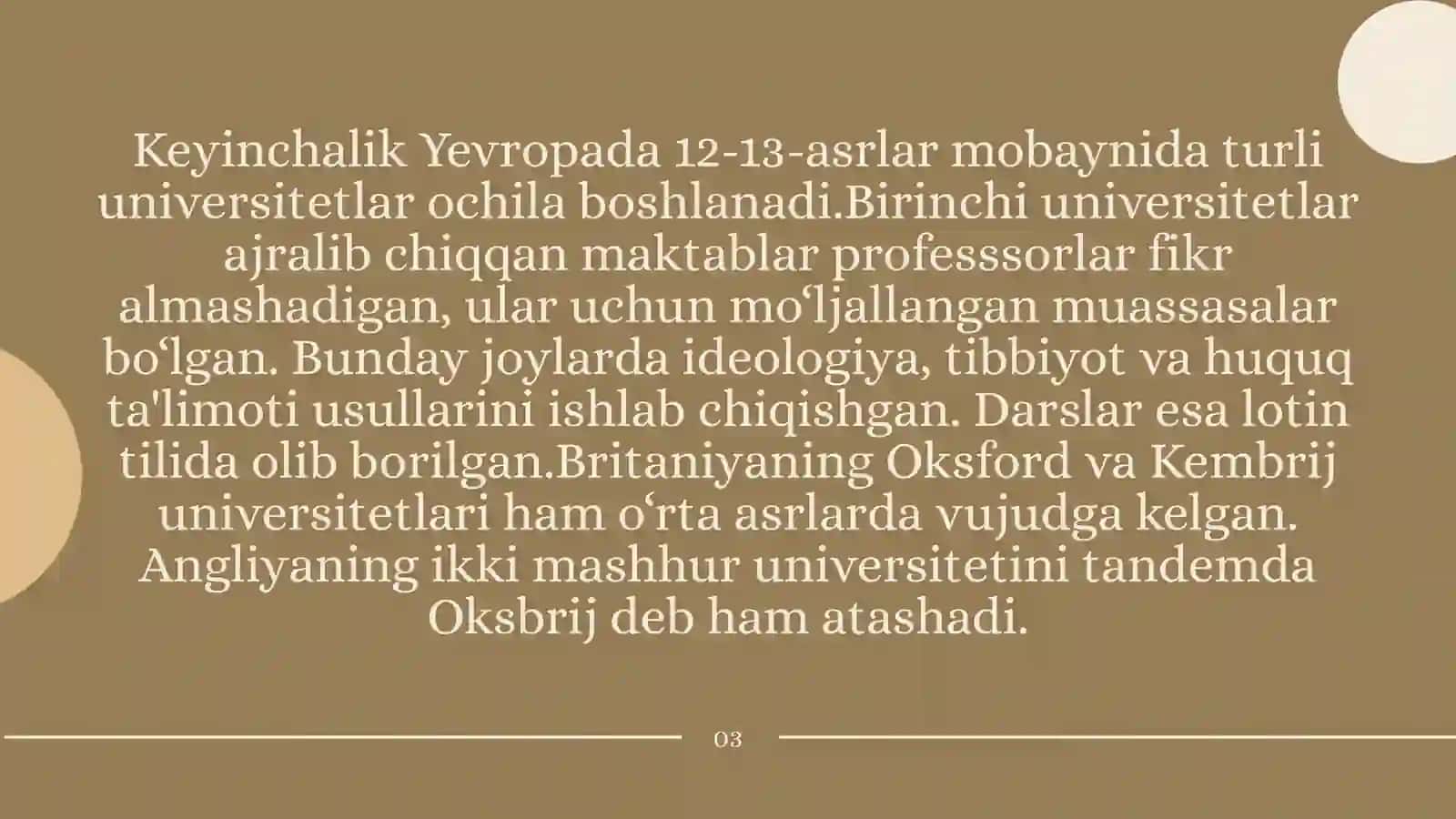 TARIX OʻQITISH METODIKASI YOʻNALISHI 2-BOSQICH 203-GURUH TALABASI YULBARSOVA NARGIZA 4