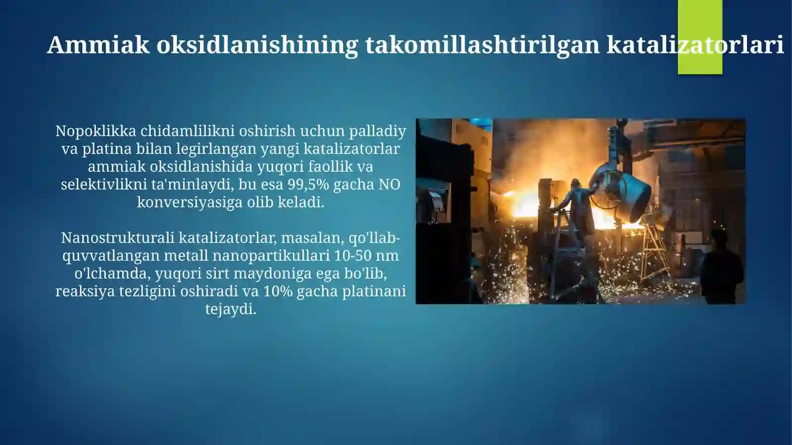 HNO3 ishlab chiqarishning yangienergotejamkortexnologiyalari 4
