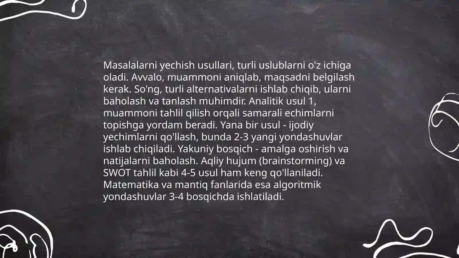 Matnli masalalar yechish. Matnli masalalar turlar, yechish usuli. Sonli va õzgaruvchili ifodalar, ayniyat va ayniy shakl almashtirish. Sonli tenglik va tengsizliklar 4