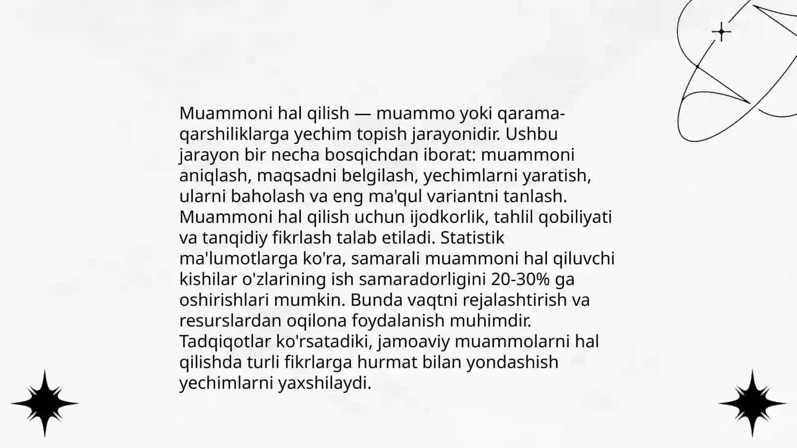 EGMA xalqaro baholash dasturida matematik mulohaza yuritish va muammoni hal qilish 4