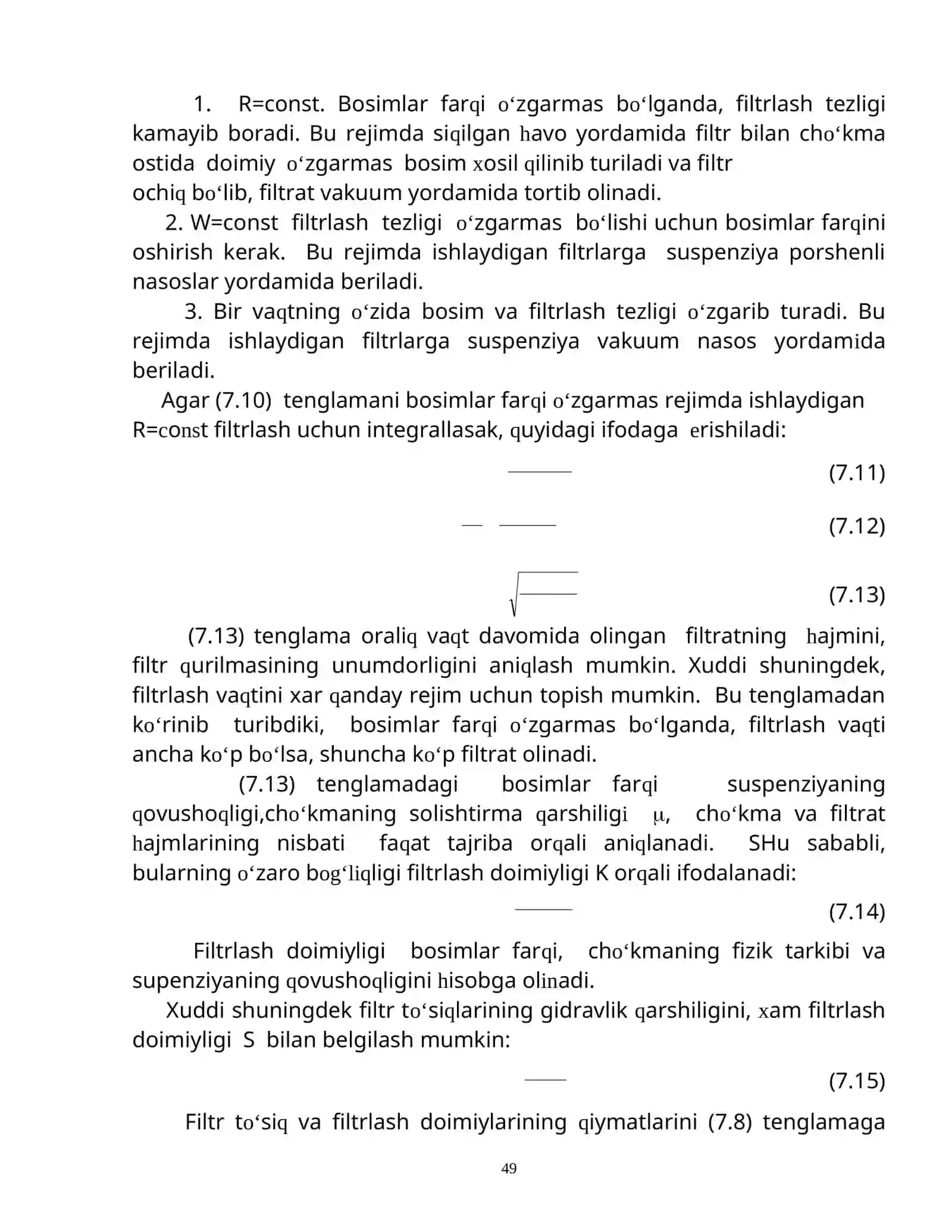 FILTRLASH DOIMIYLIGINI ANIQLASH 4