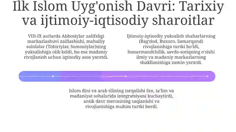 IX-XII Asrlarda Oʻrta Osiyoda Madaniy Uygʻonish: Tarixiy Sharh 4