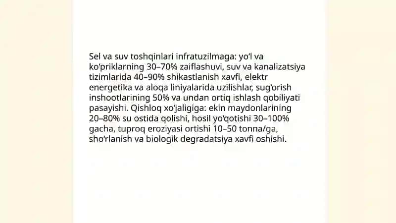 Kuzatilayotgan tabiiy ofatlar va ularning oqibatlari 4