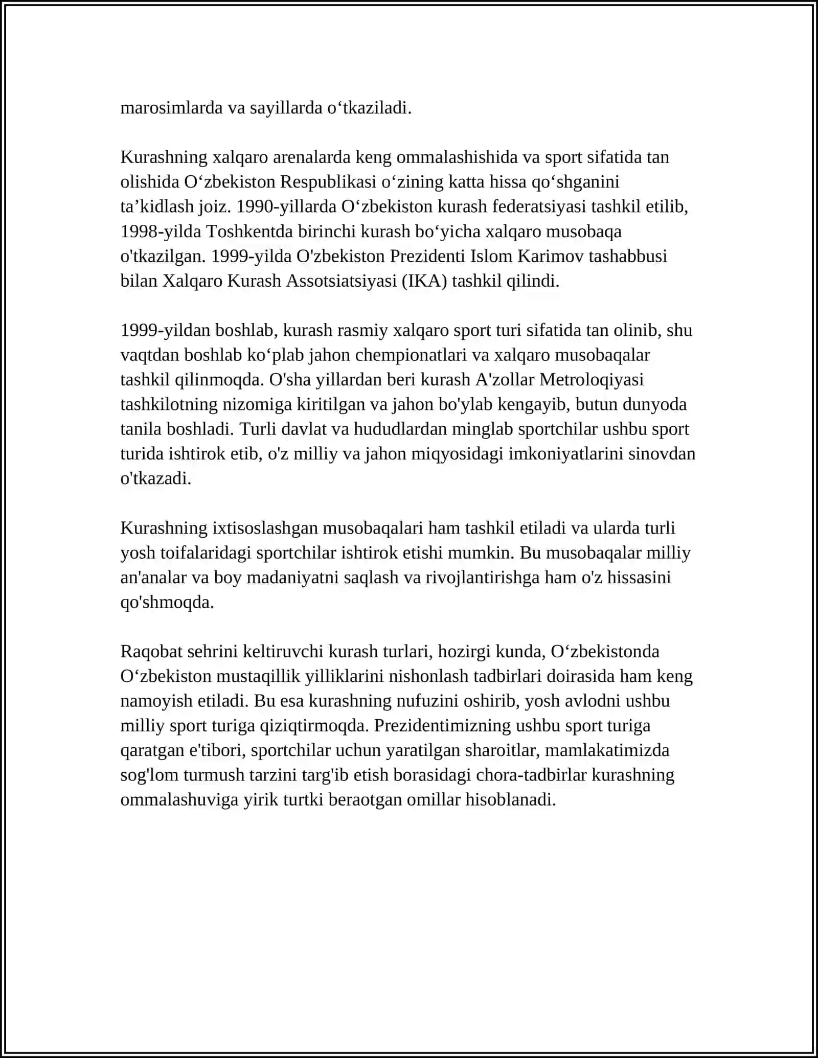 KURASH TURLARI VA UNI OʻQITISH METODIKASI FANINING MAQSADI HAMDA VAZIFALARI 4