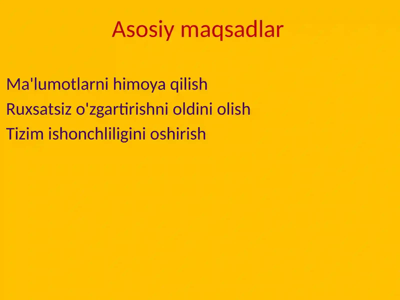 Ma'lumotlar butligini ta'minlash 4