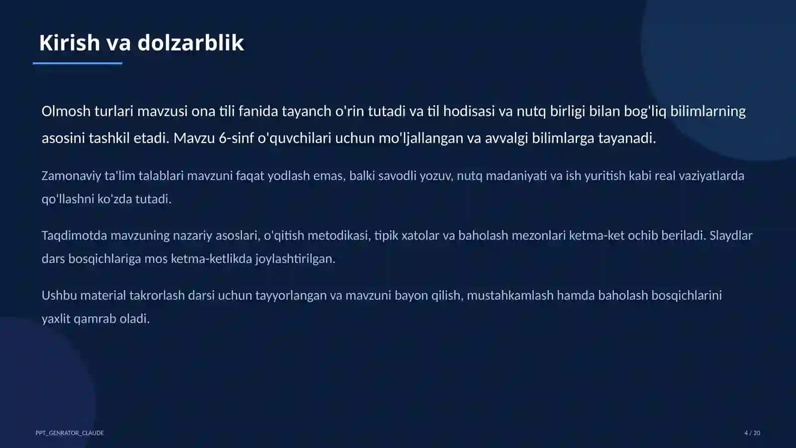 Olmosh turlari (6-sinf) 4