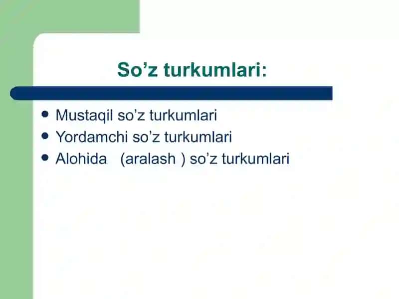 Fe’l so’z turkumi 4