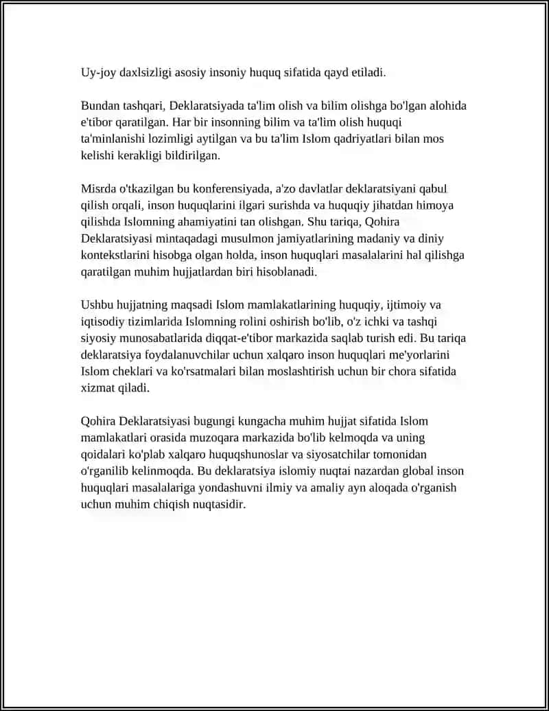 QOHIRA DEKLARATSIYASI TARIXI 4