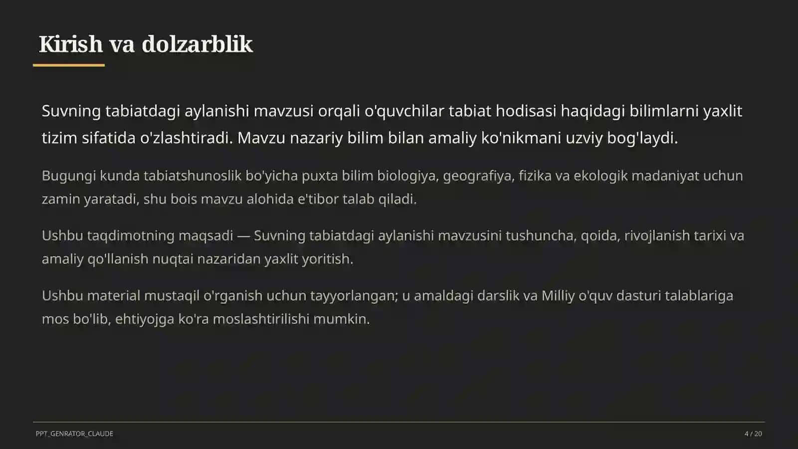 Suvning tabiatdagi aylanishi (2-sinf) 4