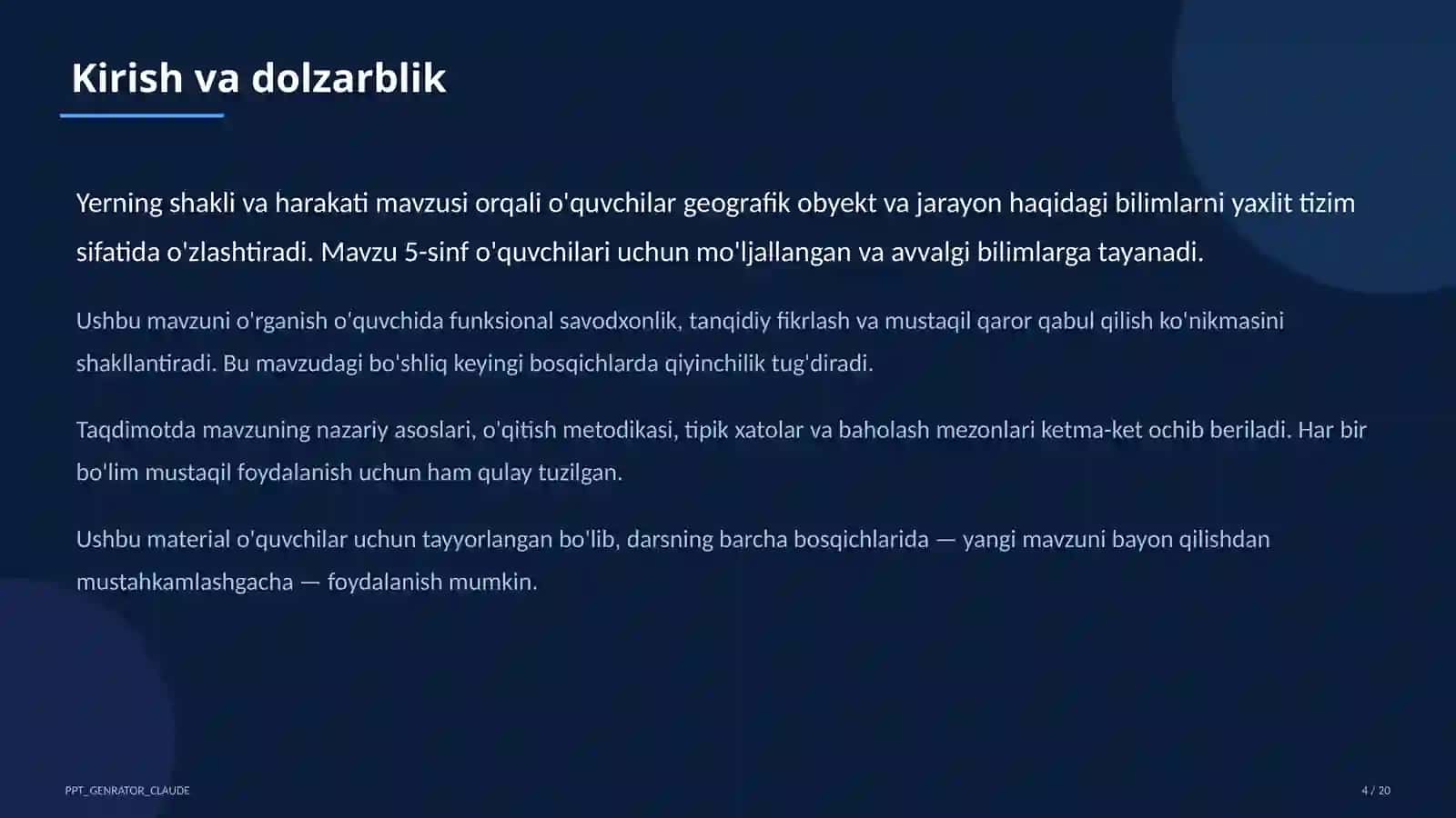 Yerning shakli va harakati (5-sinf) 4