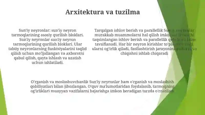 Sun'Iy Neyron Modeli 4