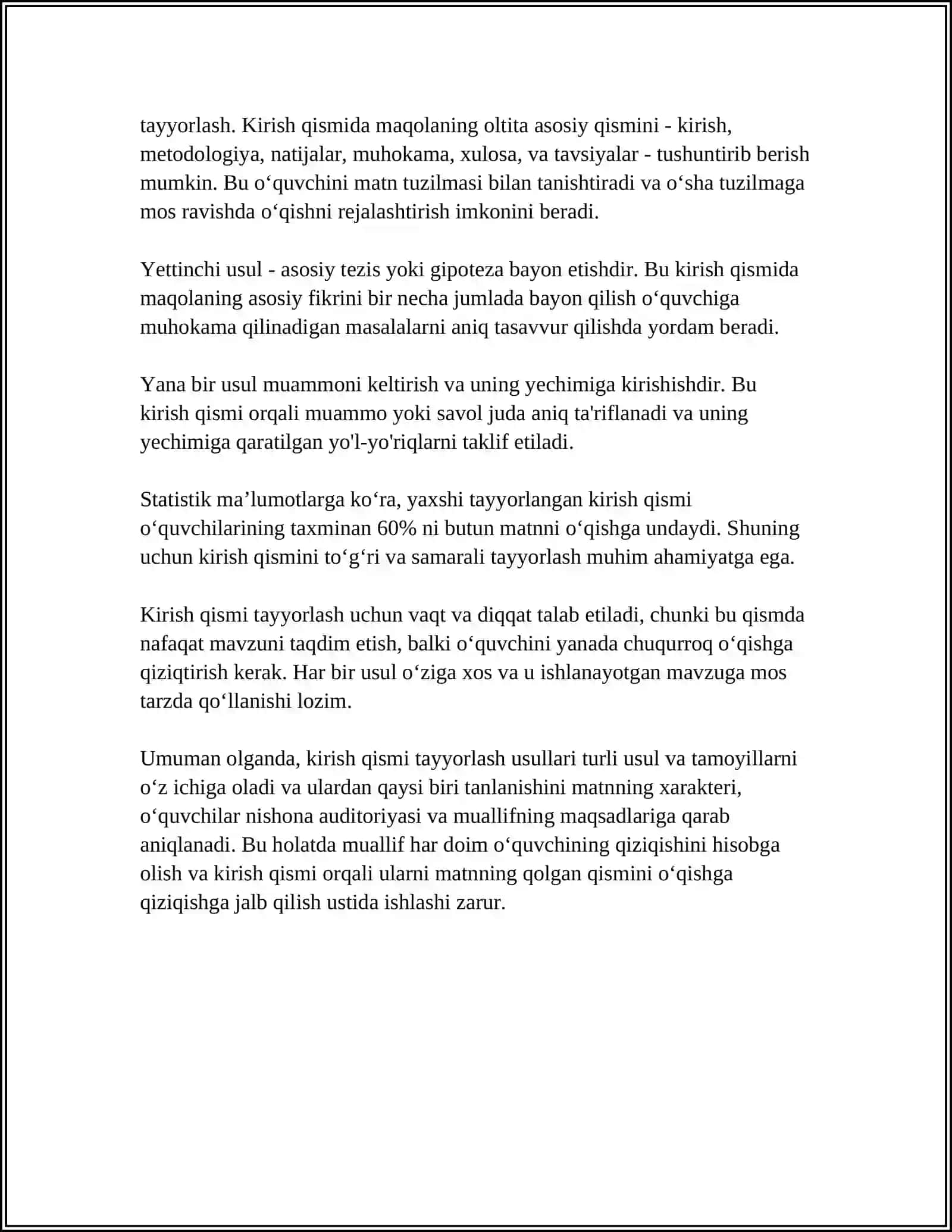 TAQDIMOTLARNI TAYYORLASHDA ZARUR METODIK VA TEXNIK TALABLAR 4