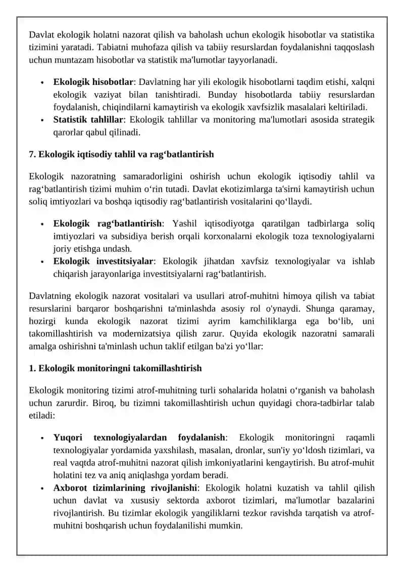 Ekologik nazorat vositalari va usullari 4