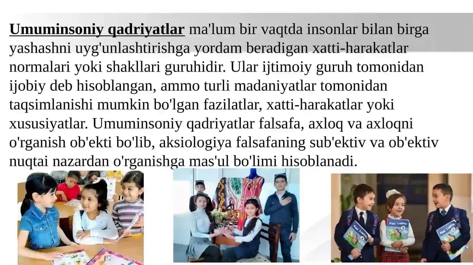 O’quvchilar ongiga umuminsoniy qadriyatlarini singdirish 4