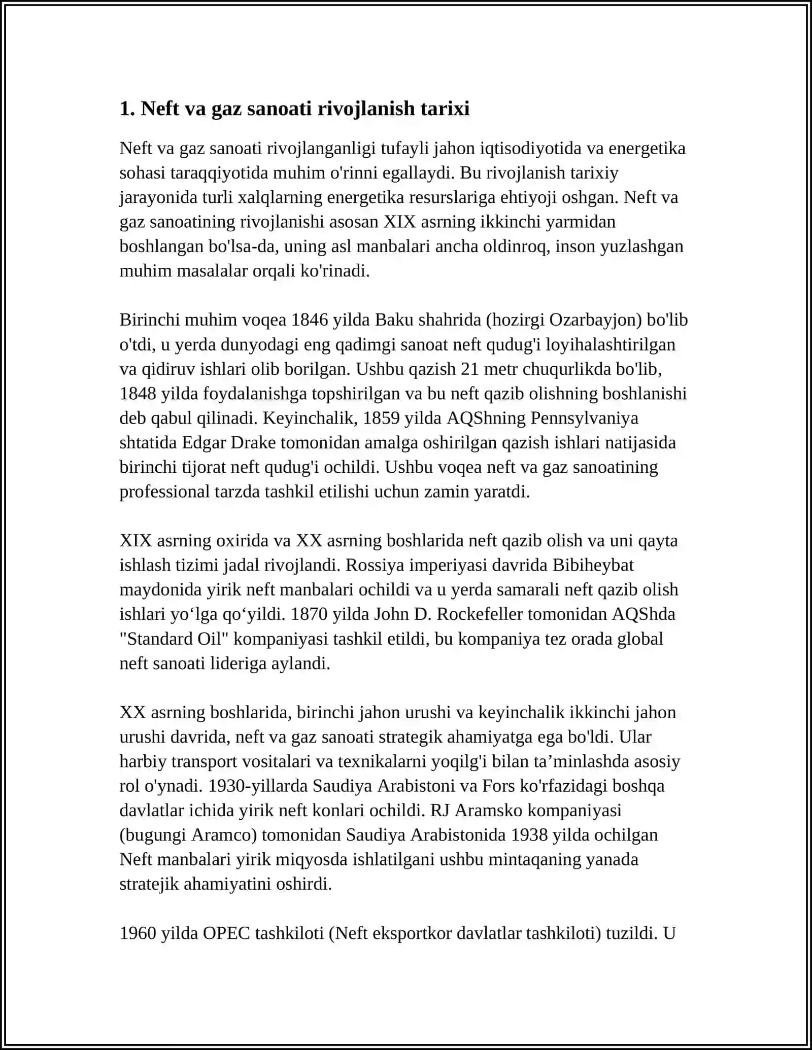 RESPUBLIKAMIZDAGI NEFT VA GAZNI QAYTA ISHLASH SANOAT KORXONALARI, ULARNING RIVOJLANISH BOSQICHLARI 4