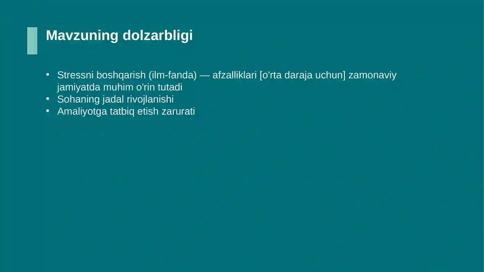 Stressni boshqarish (ilm-fanda) — afzalliklari [o'rta daraja uchun] 4