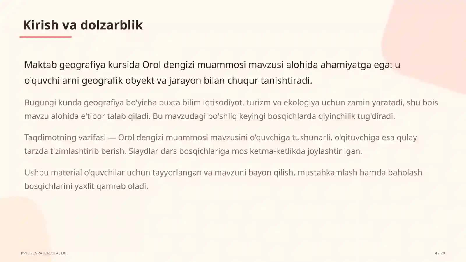 Orol dengizi muammosi (8-sinf) 4