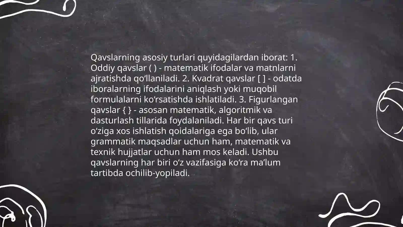 Qavisli ifodalar bilan ishlash 4