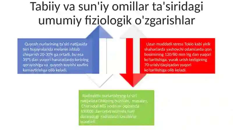 Tabiiy va sun’iy omillar ta’sirida inson organizmida sodir bo’ladigan fiziologik o’zgarishlar 4