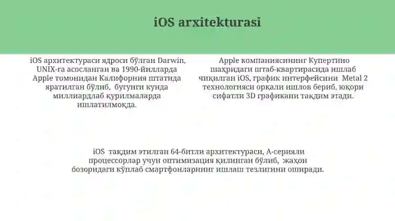 iOS Operatsion Tizimi 4