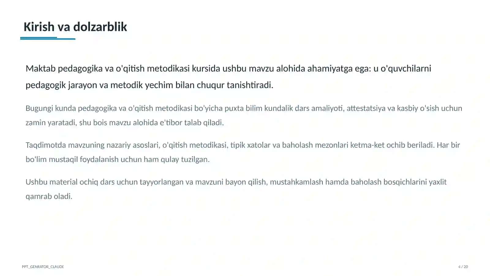 O'qituvchining nutq madaniyati va pedagogik muloqot 4