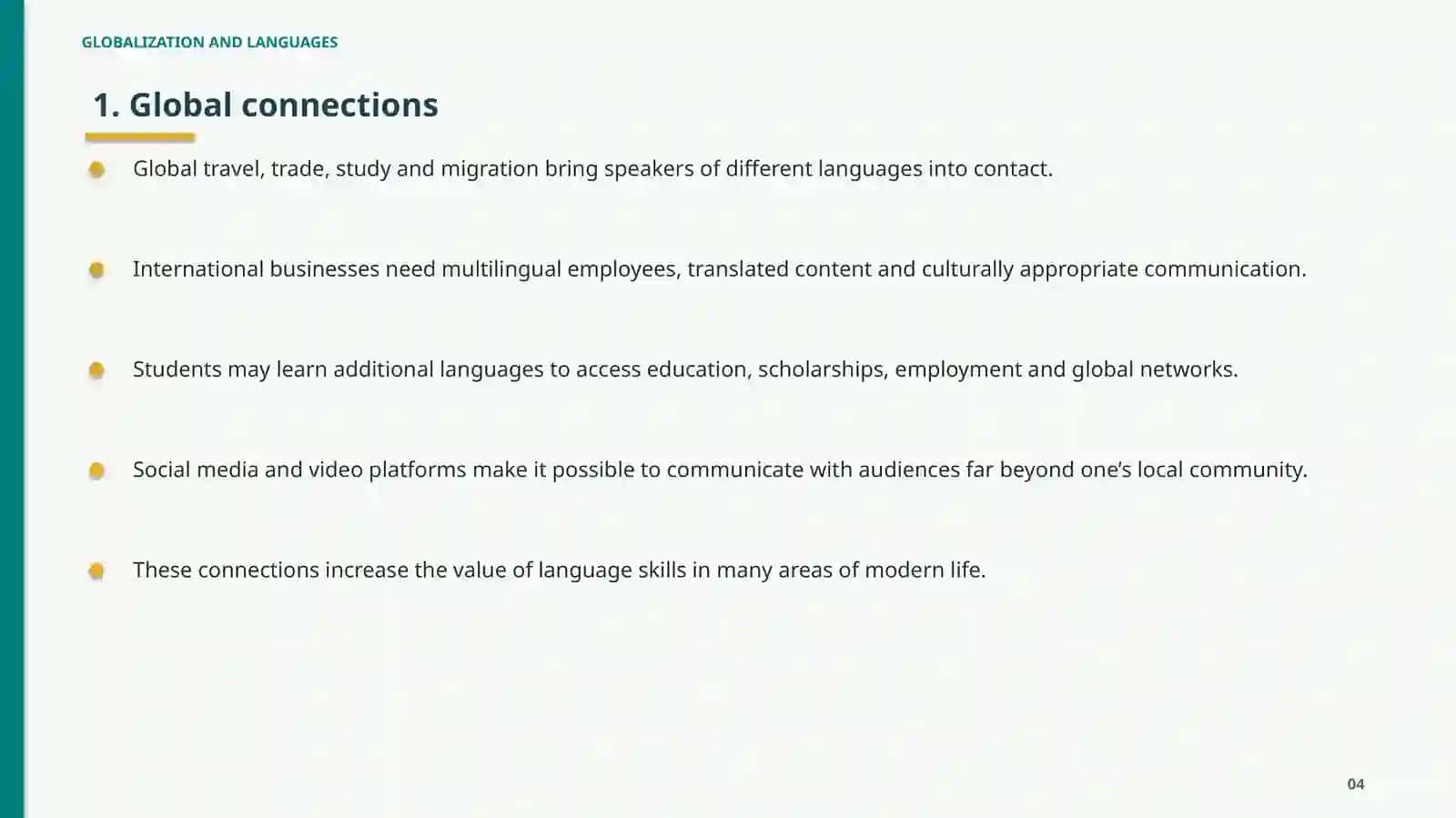 GLOBALIZATION AND LANGUAGES 4