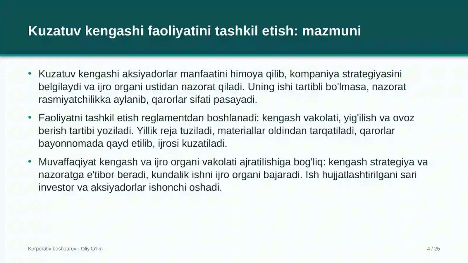 neft qazib olishda kuzatuv kengashi faoliyatini tashkil etish 9543 4