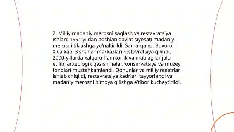 Mustaqillik yillarida madaniyat siyosati va davlat strategiyalari 4