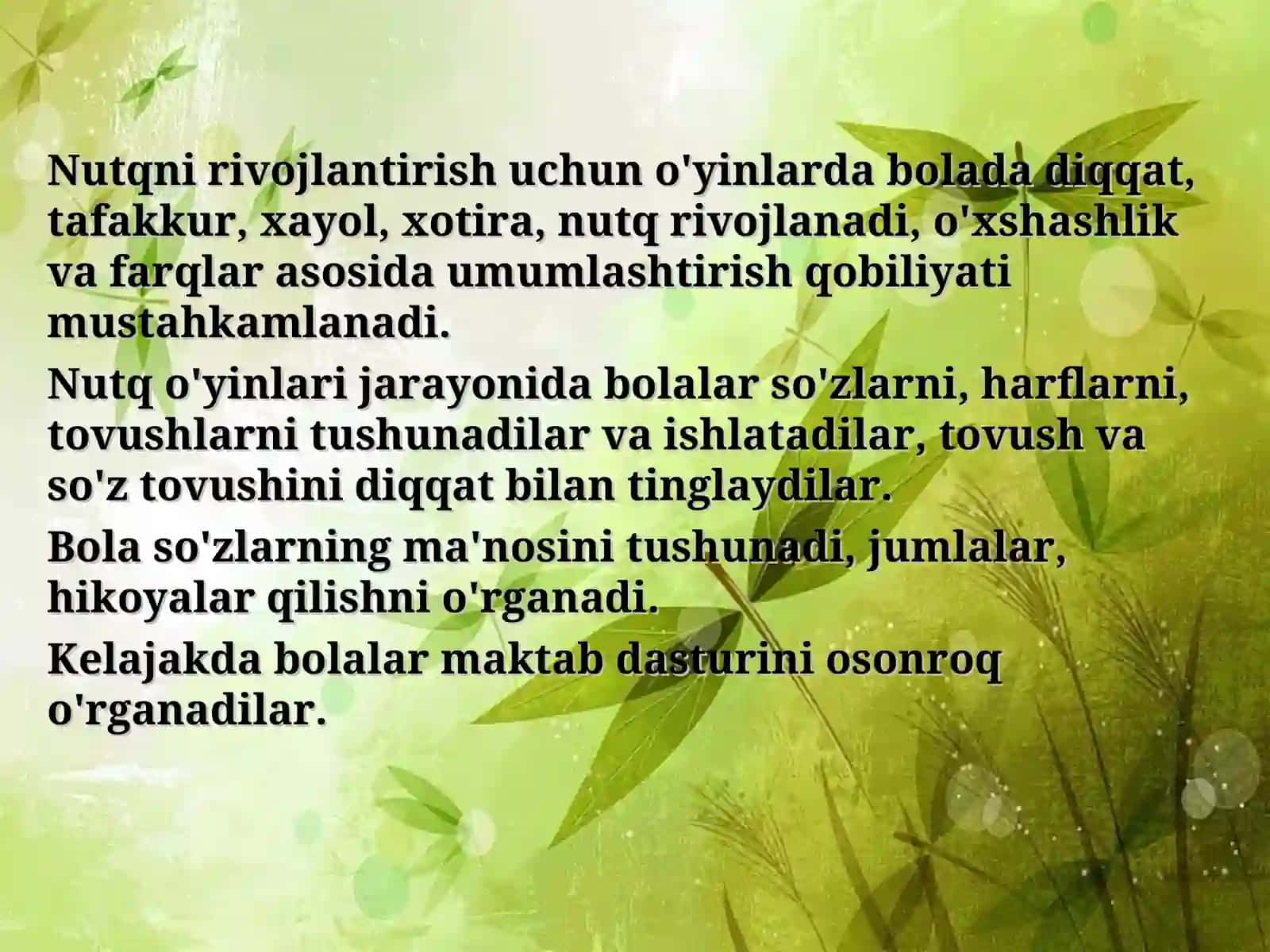 O'yinlar orqali bolalar nutqini rivojlantirish 4