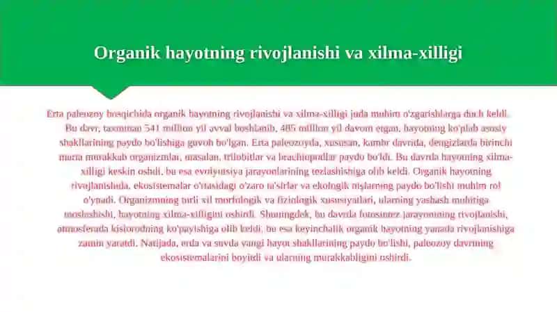 Erta paleozoy bosqichi 4